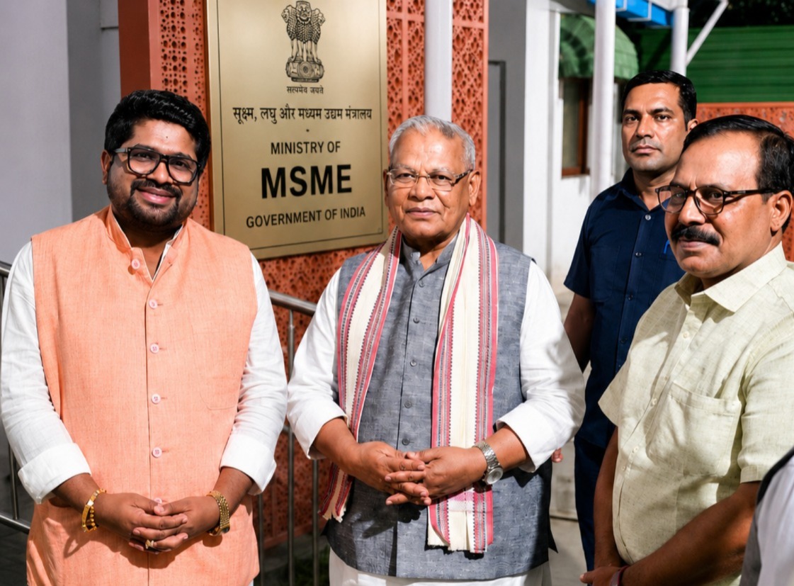Dr. Bhargav Mallappa Meets Union MSME Minister Jitan Ram Manjhi, Invites Him to Visit Skill Institutes in South India