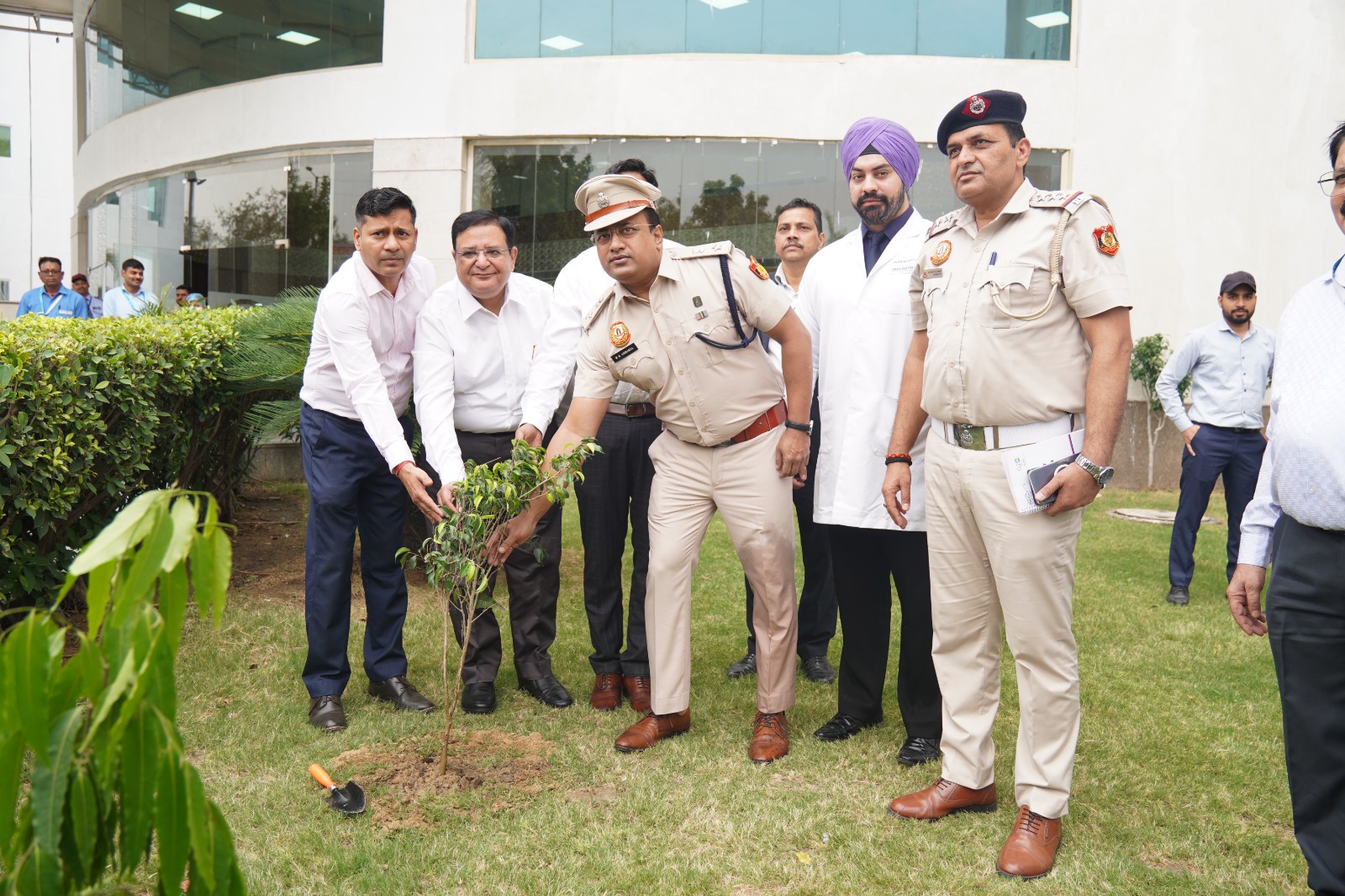 DCP Rajeev Kumar Ambesta Leads Plantation Drive at Yatharth Hospital on World Environment Day, Promotes Green Living and Environmental Conservation