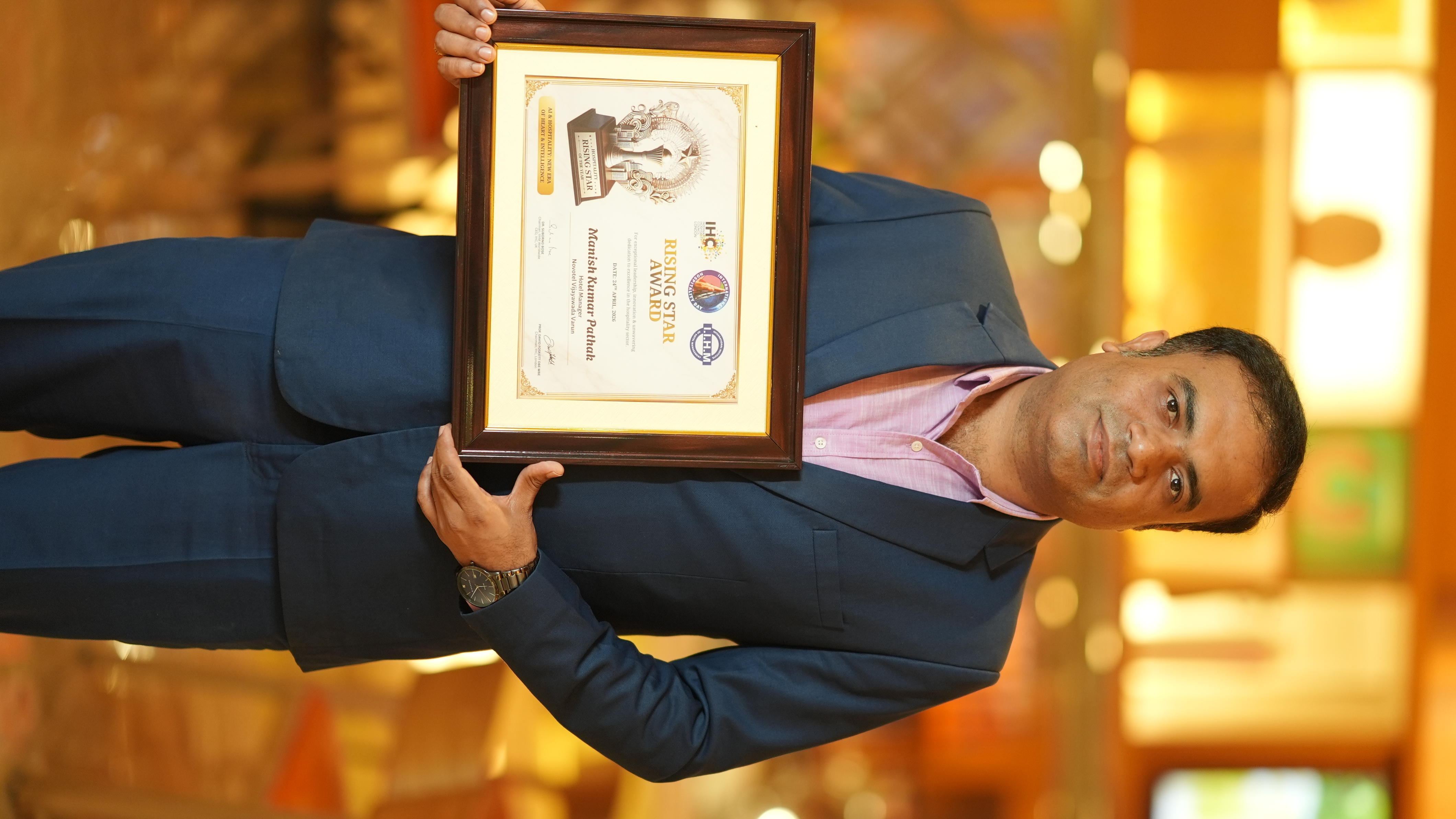 Hospitality Leader Manish Pathak Wins Rising Star Award at IHC&ndash;IIHM International Hospitality Awards 2026