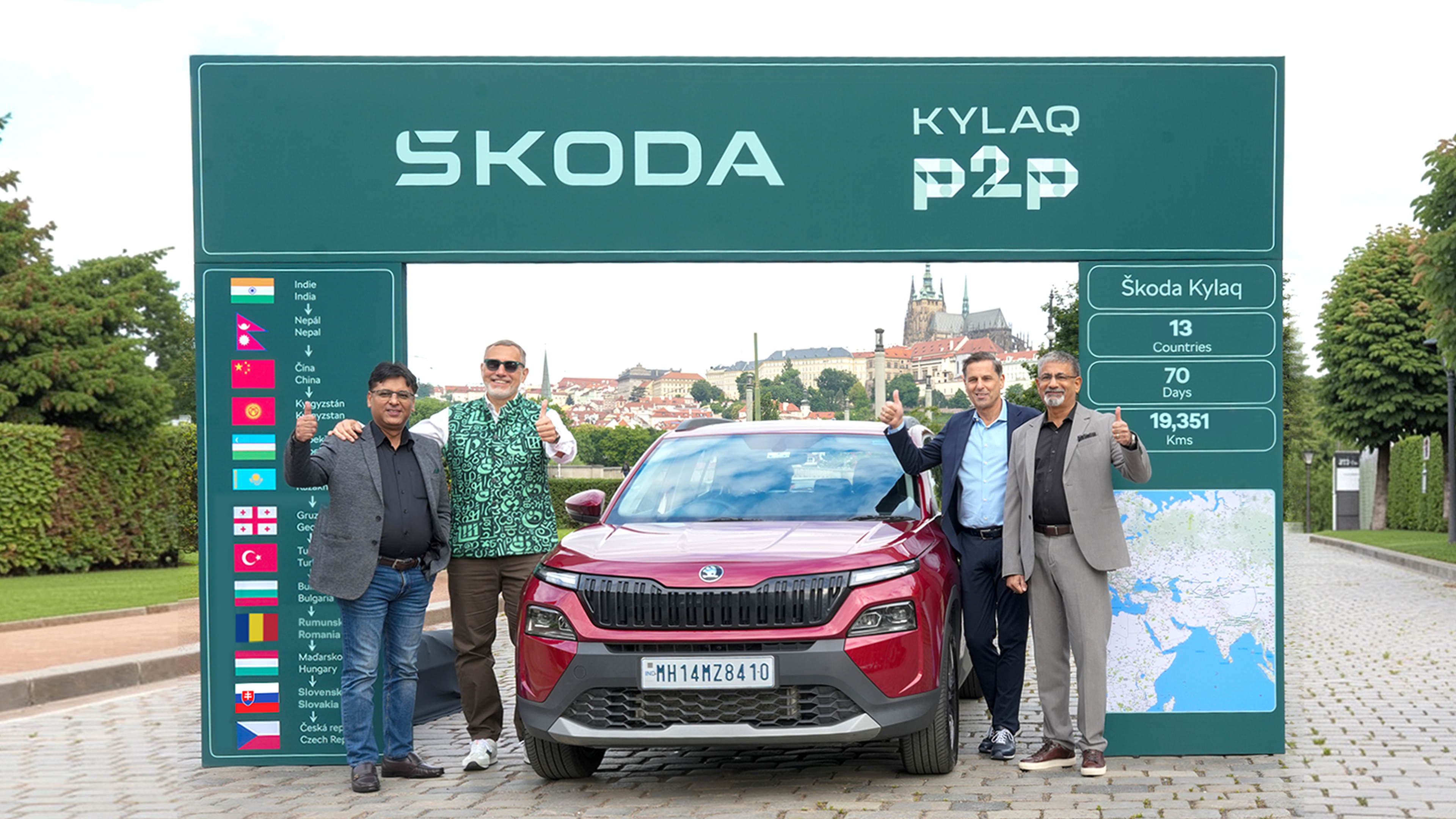 Born in Pune. Celebrated in Prague: The &Scaron;koda Kylaq completes an extraordinary cross-continental drive