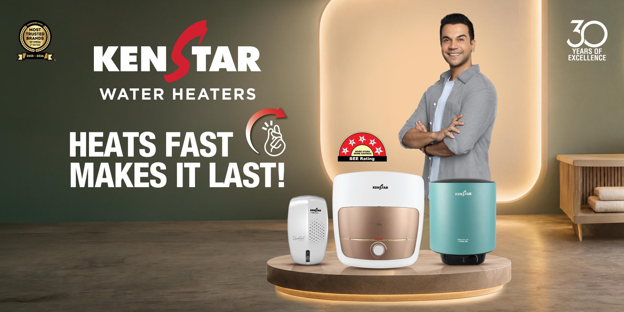 Kenstar Brings Warmth, Love and Lasting Comfort with Rajkummar Rao and Patralekha in its New Water Heater Campaign