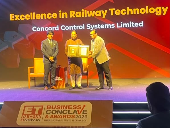 Concord Control Systems Honoured with Excellence in Railway Technology Award at ET Now Business Conclave & Awards 2026