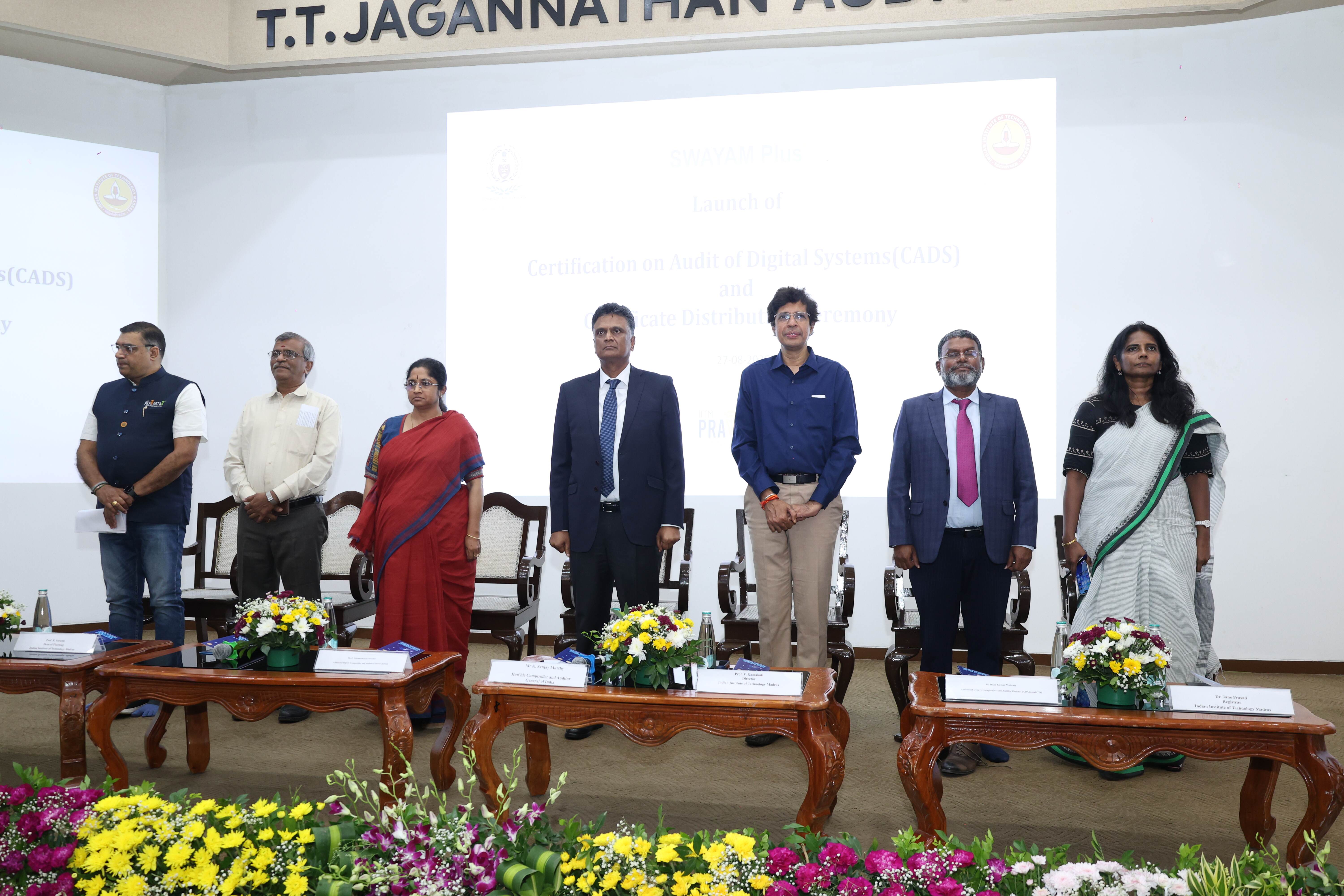 CAG and IIT Madras launch Certification on Audit of Digital Systems (CADS)