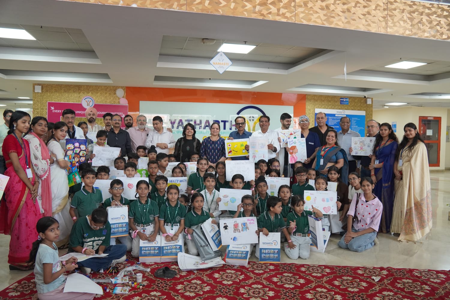 Yatharth Hospital, Model Town, Organises Painting Competition for School Students to Mark Breast Cancer Awareness Month