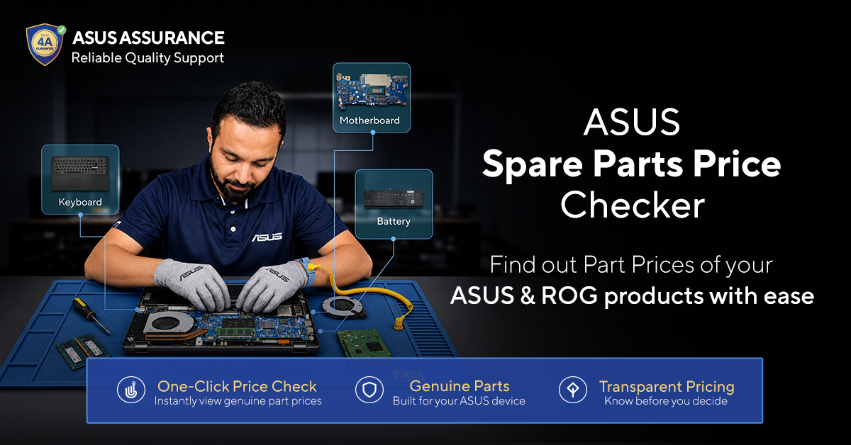 ASUS Introduces ASUS Part Price Checker to enhance transparency across after-sales service journey