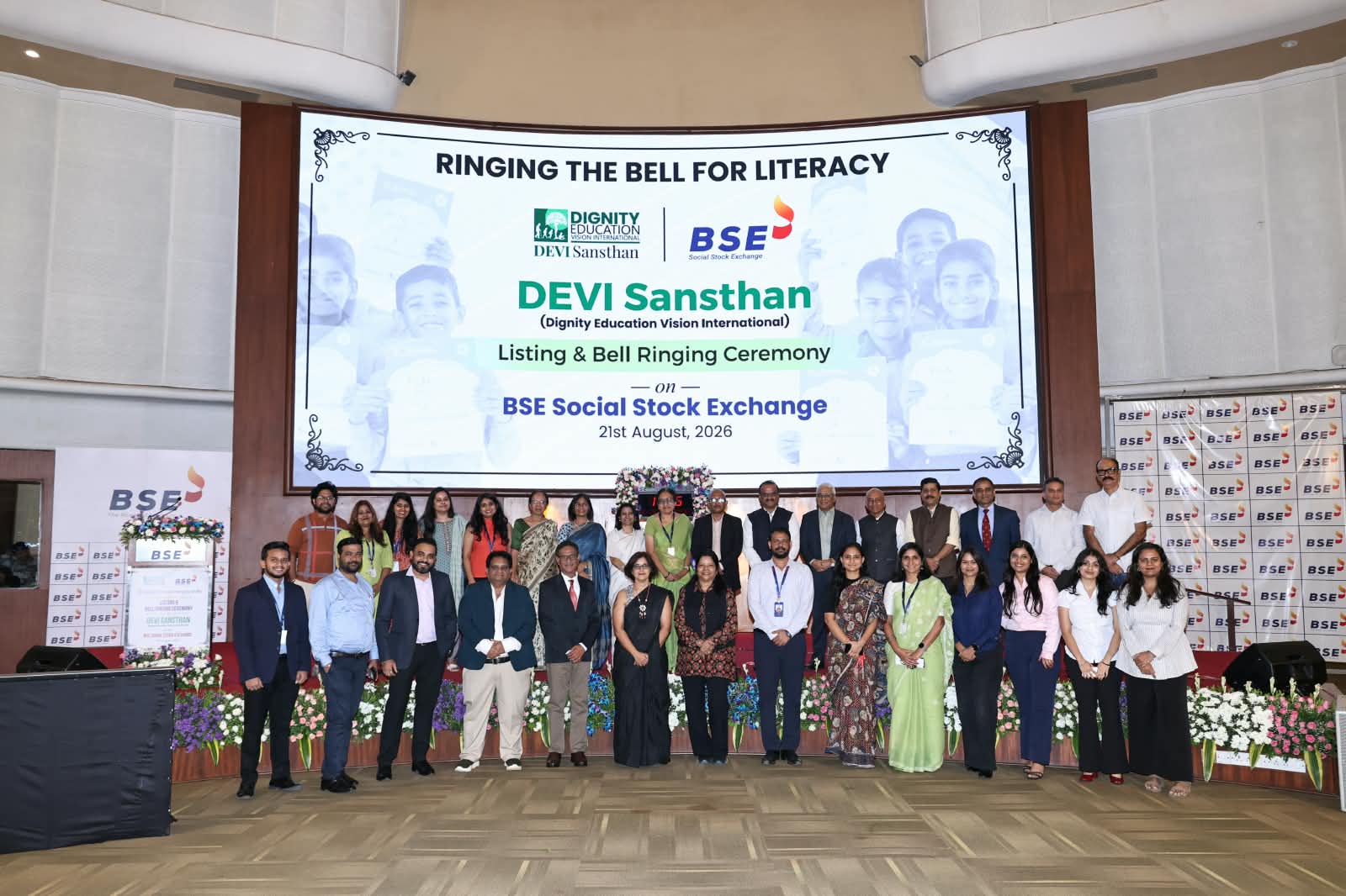 DEVI Sansthan Rings the BSE Bell to Mark Listing on the Social Stock Exchange