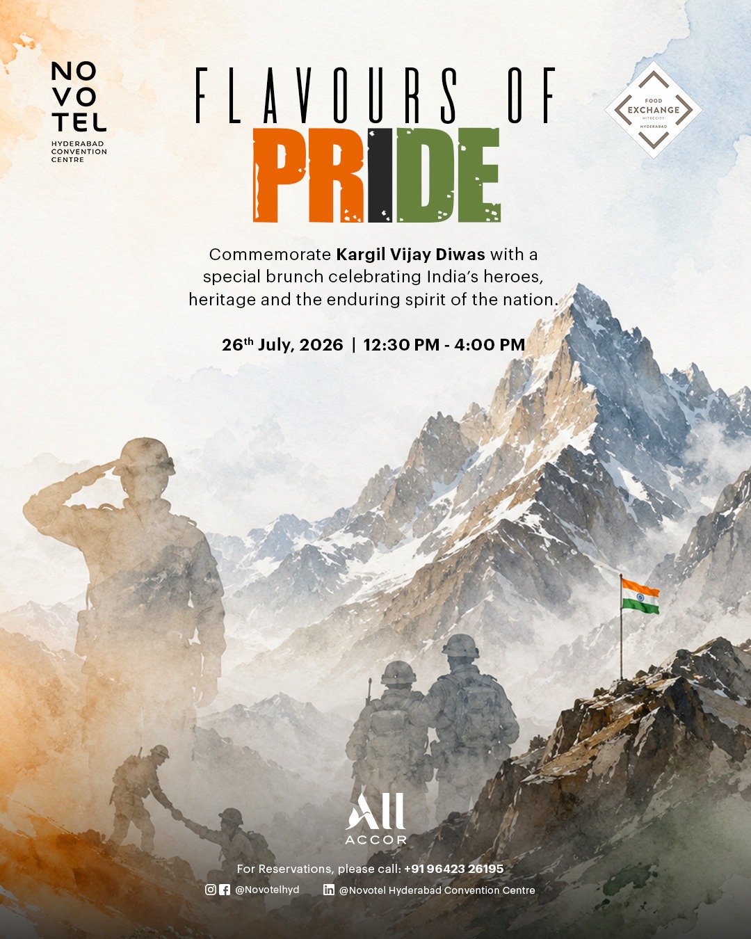 Saluting the Heroes of Kargil: A Patriotic Brunch at Novotel Hyderabad Convention Centre