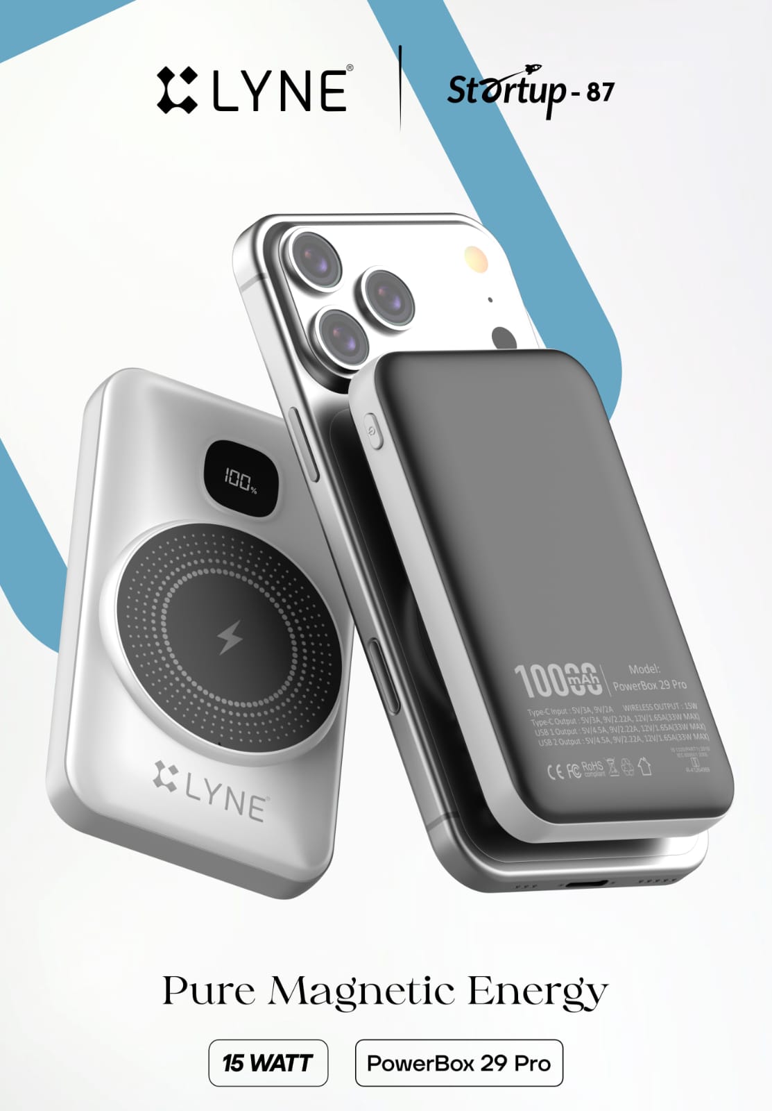 Lyne Originals Expands ‘Startup Series’ Portfolio; Launches Startup 87 Power bank, Combining Magnetic Wireless Charging with High-Speed Performance