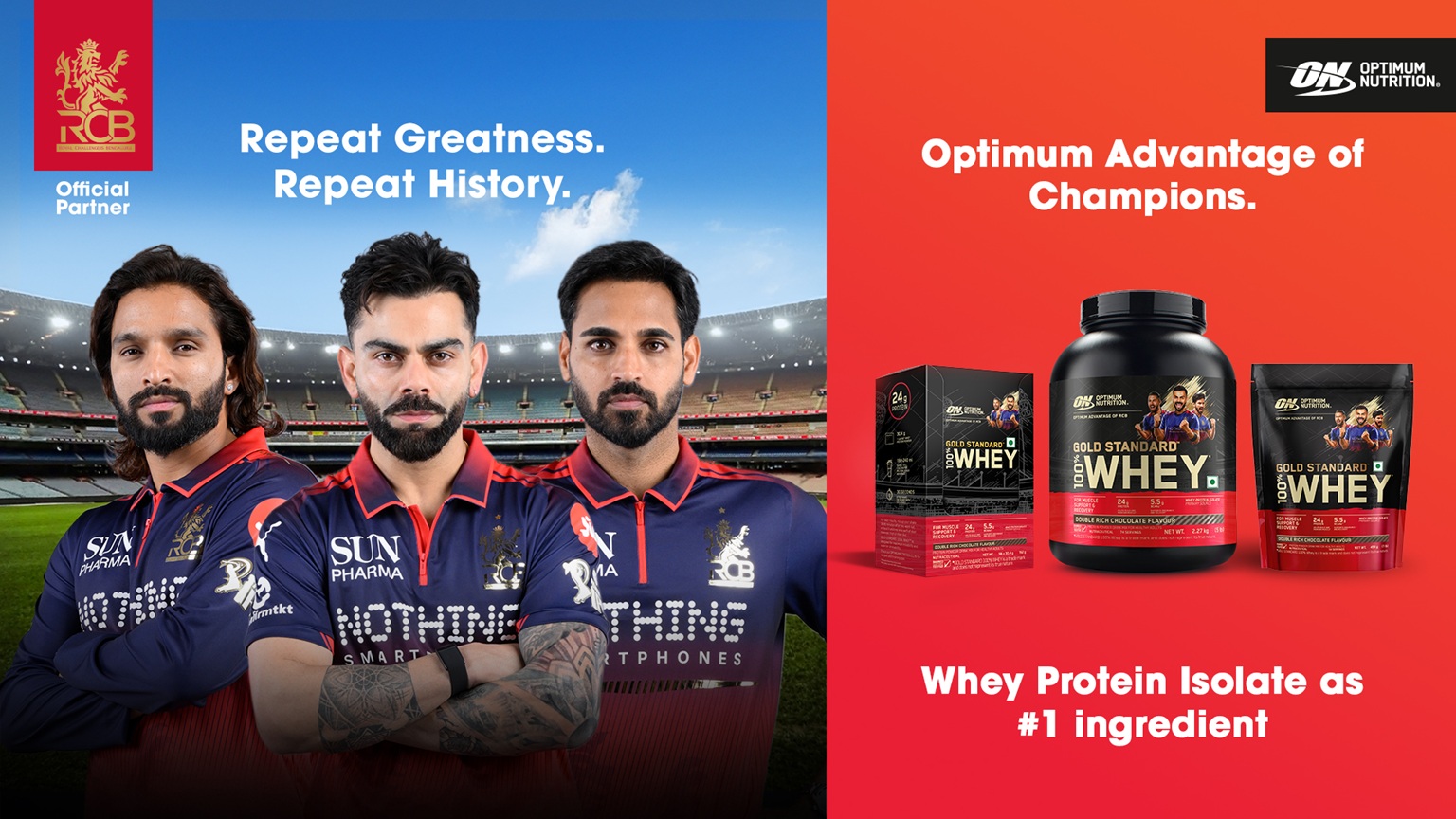 Optimum Nutrition strengthens RCB partnership with Optimum Advantage of Champions campaign