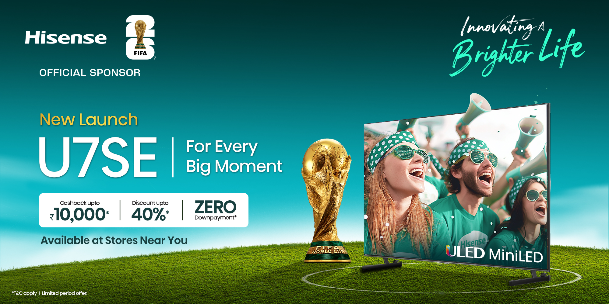 Hisense Unveils U7SE 144Hz ULED Mini-LED TV Lineup, Redefining Premium Home Entertainment with Next-Gen Gaming and AI-Powered Picture Performance