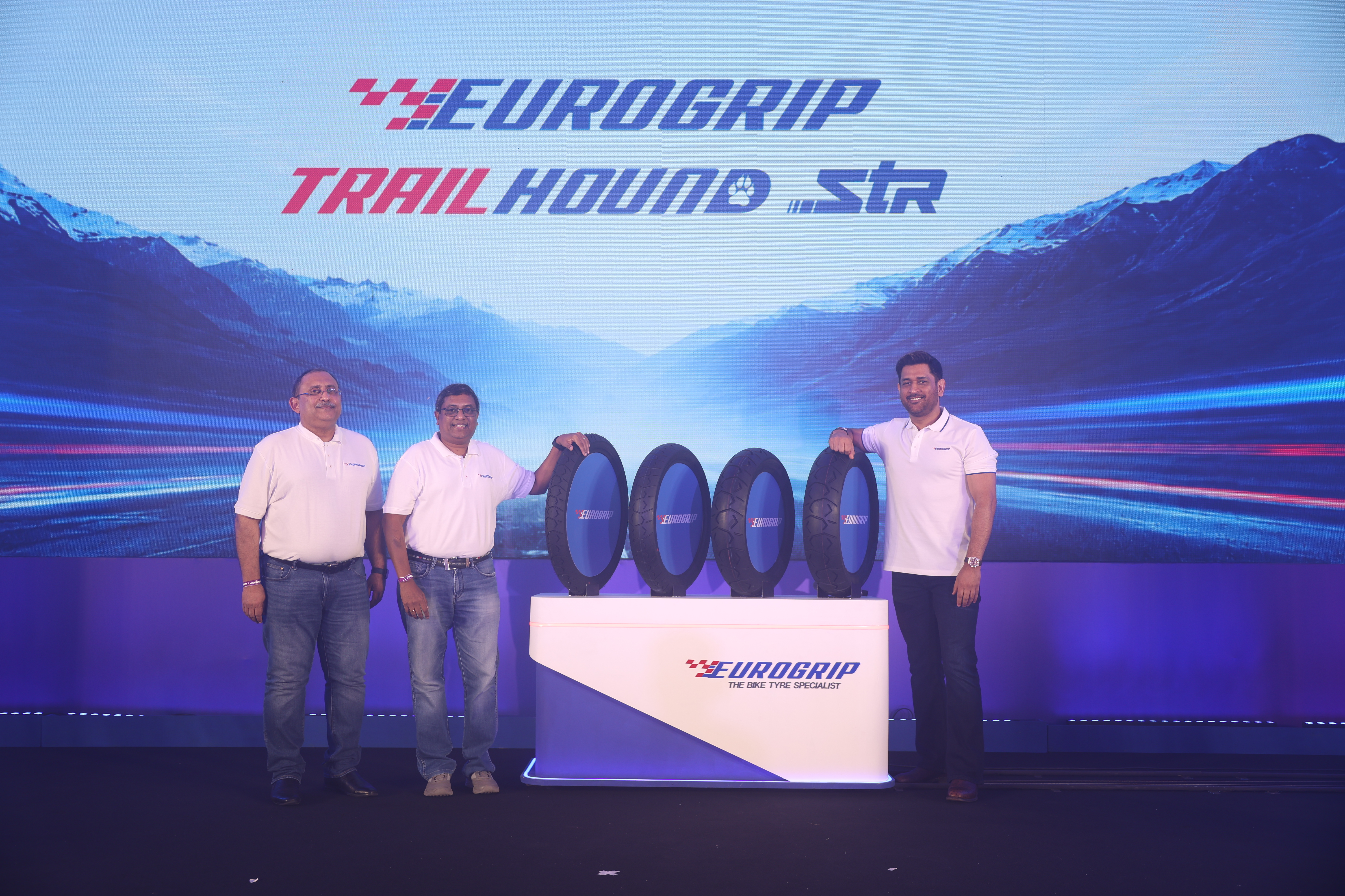 MS Dhoni Launches Eurogrip's New Adventure Touring Tyre Range in India