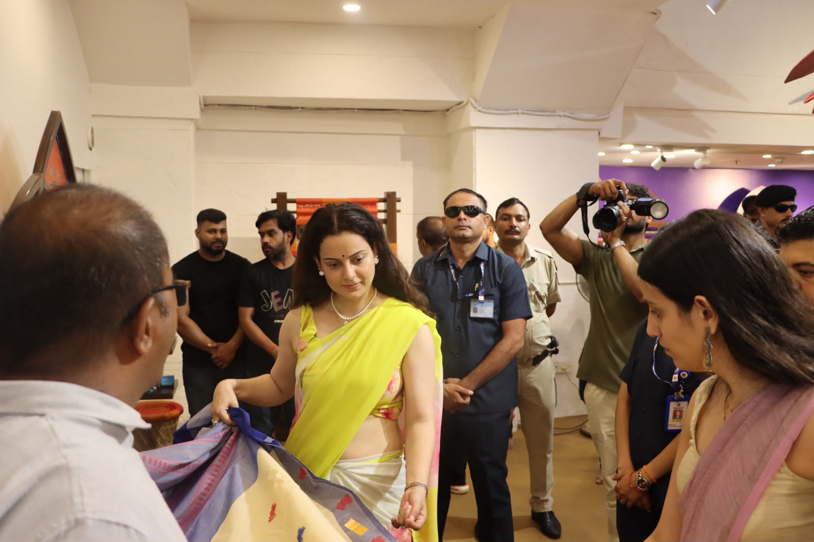 Member of Parliament and Bollywood Actress Kangana Ranaut Visits Weaves of India Festival