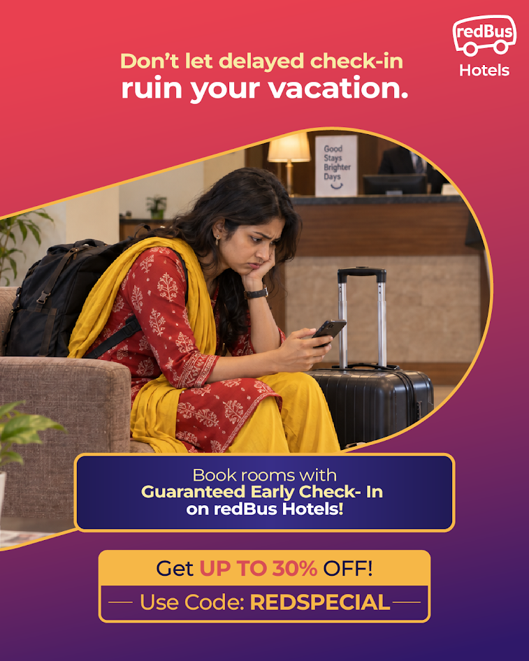 redBus Hotels Introduces Flexible Stays for Early Arrivals, Short Visits and Transit Halts
