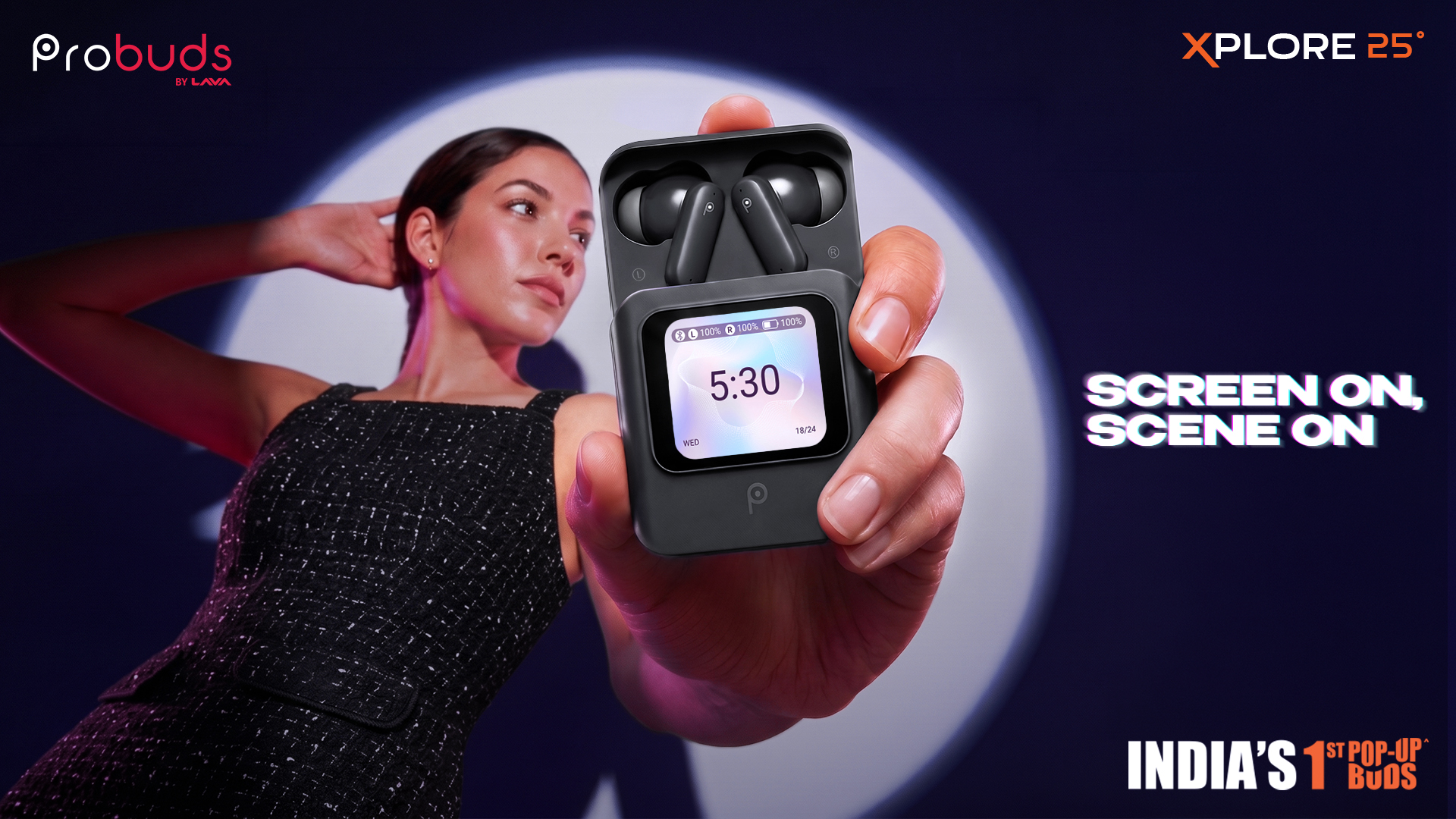 Lava Launches Probuds Xplore 25 Degree, India&rsquo;s First Pop-up Buds With A Display Screen
