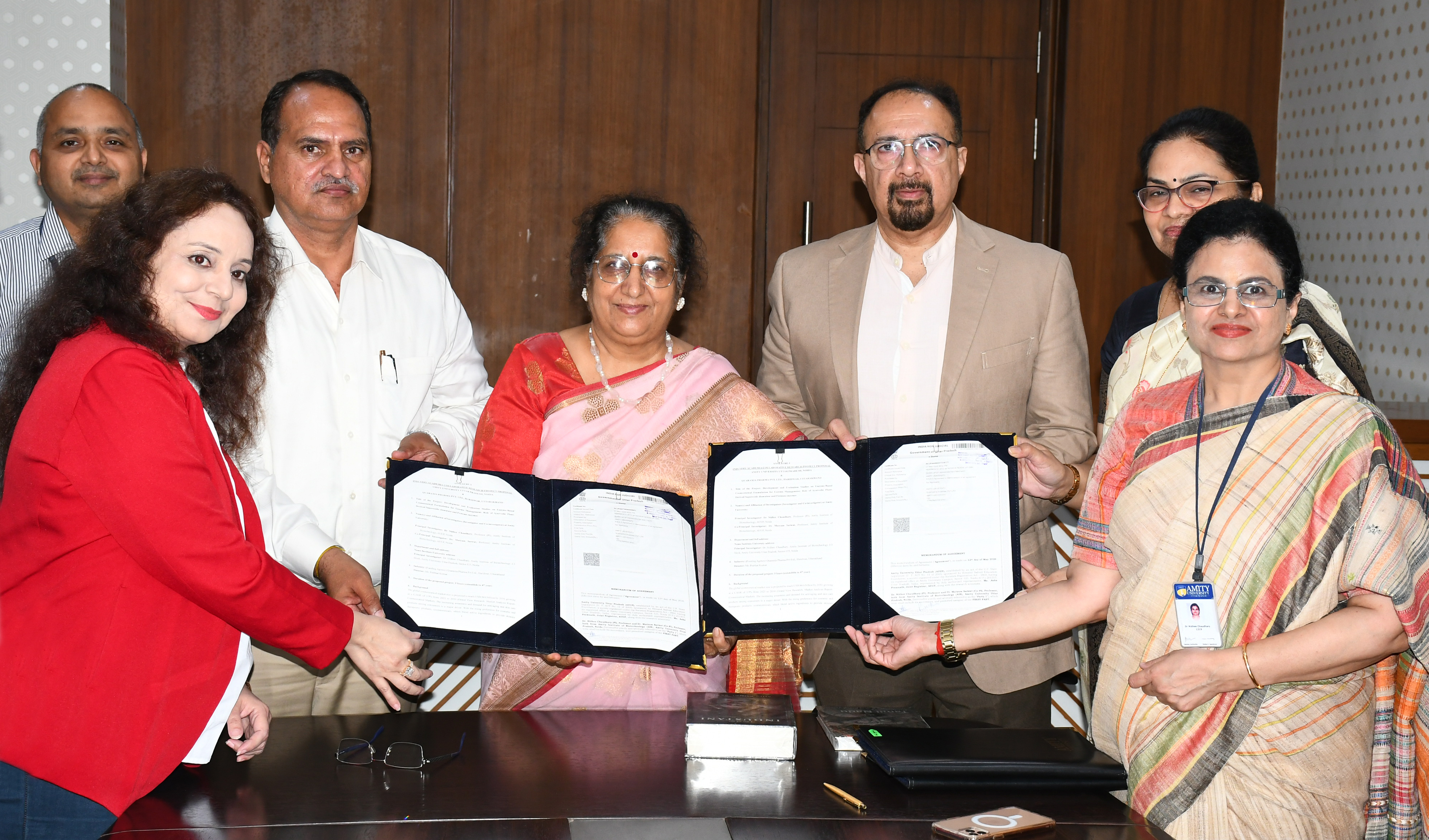 Amity University inks MoA with Quaraxia Pharmaceuticals Pvt. Ltd. to strengthen Biotechnology and Biopharma Research