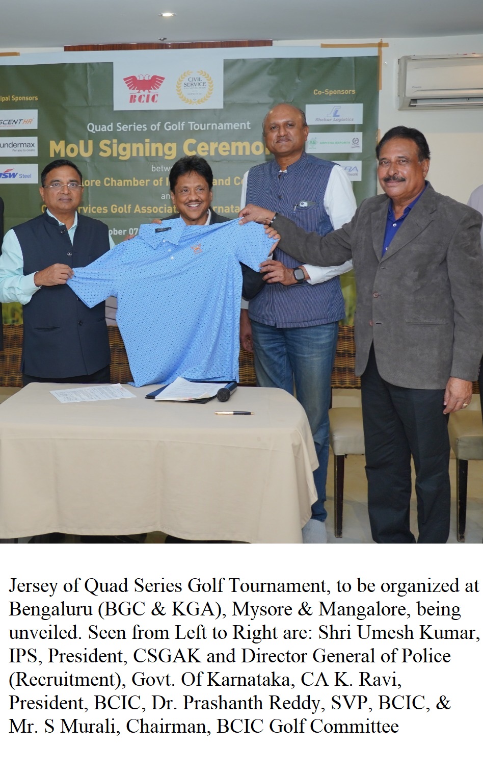BCIC and CSGAK Sign MoU to Launch Quad-Series Golf Tournaments