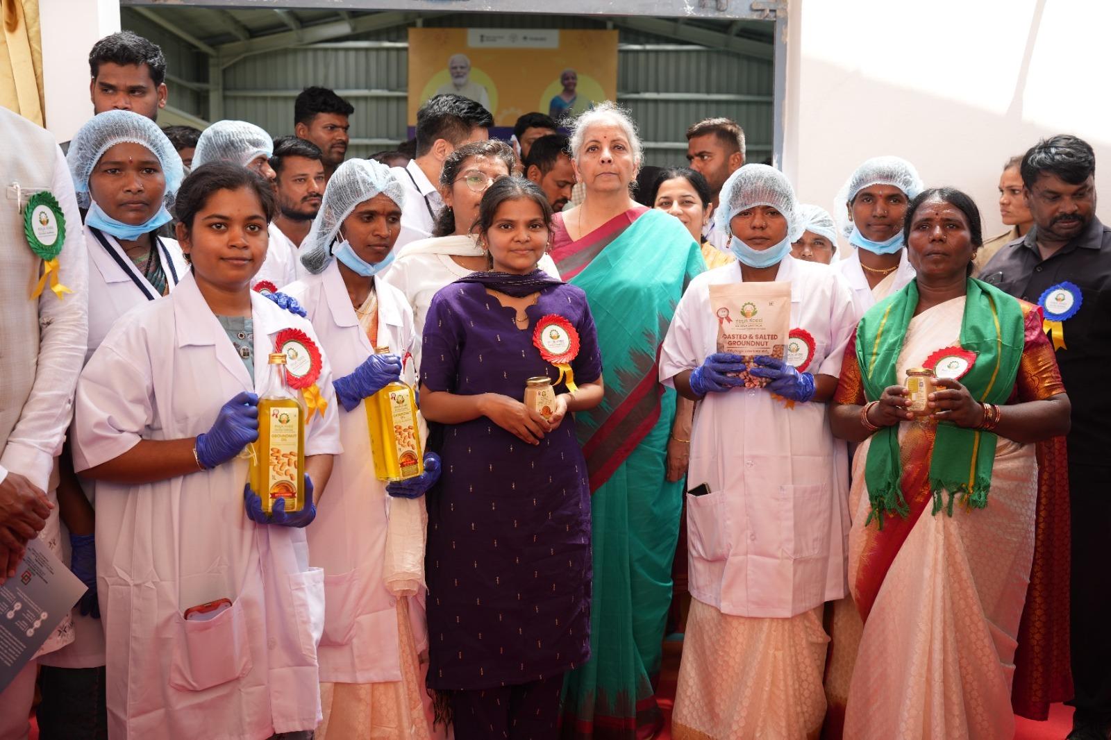 Union Minister of Finance & Corporate Affairs Smt. Nirmala Sitharaman Inaugurates First Women-Led Agro-Processing Centre in Yadgir
