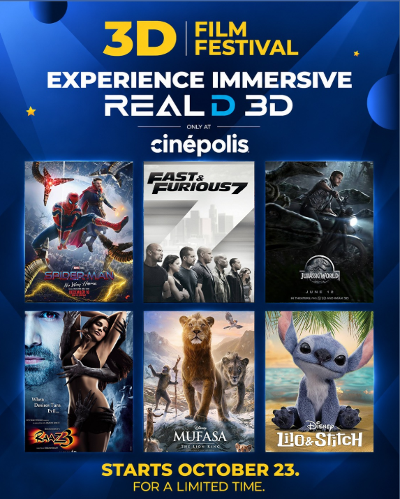 Cin&eacute;polis India and RealD Launch a 3D Film Festival Across 18 Cities, with Tickets at INR 150