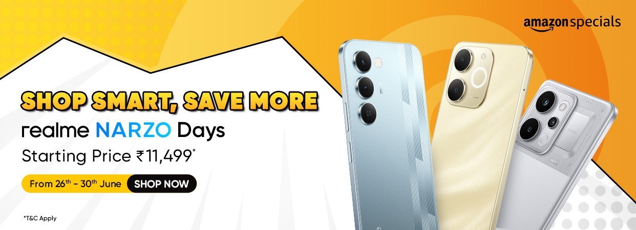 realme brings NARZO Days Sale on Amazon with Smartphone Deals Starting 26th June