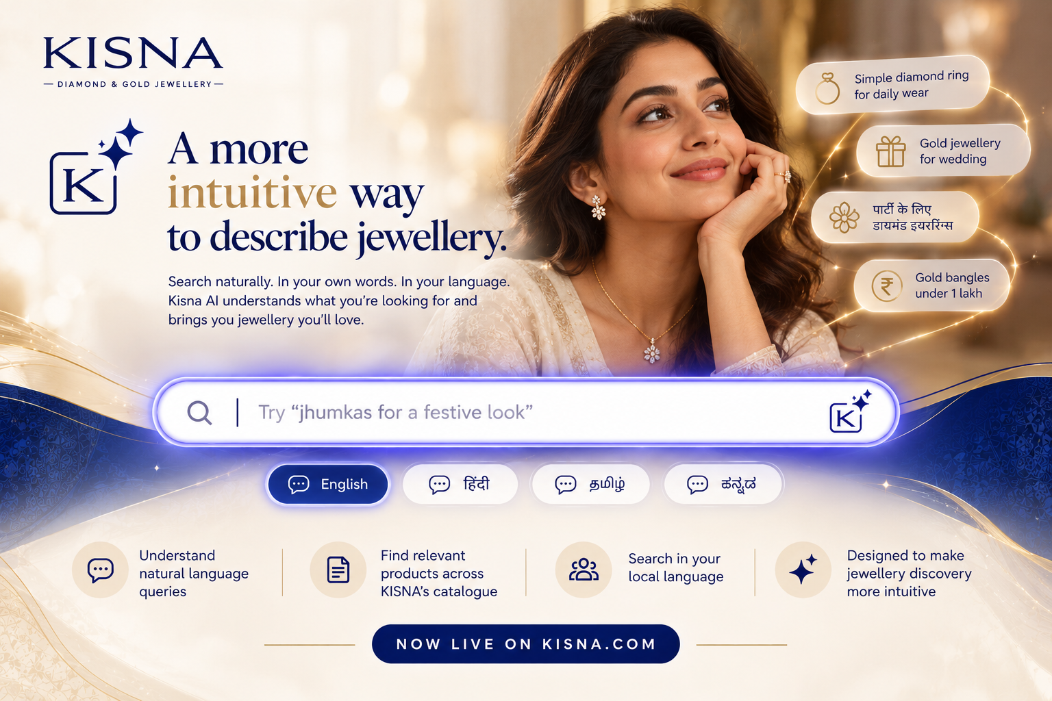 KISNA launches AI-powered jewellery search in 15 plus Indian languages; projects 20 percent growth in website searches over 4 months
