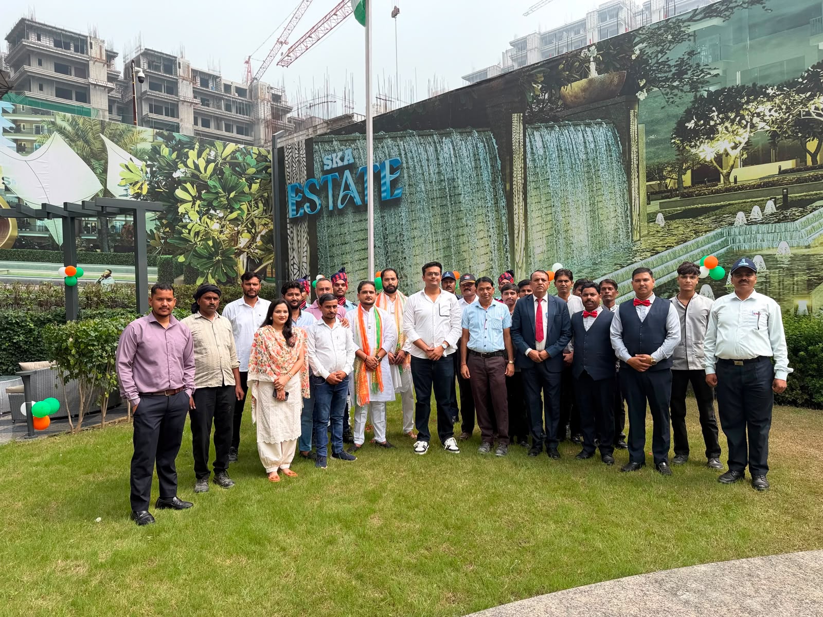 SKA Group Marks Independence Day with Flag Hoisting and Blood Donation Drive Across Project Sites