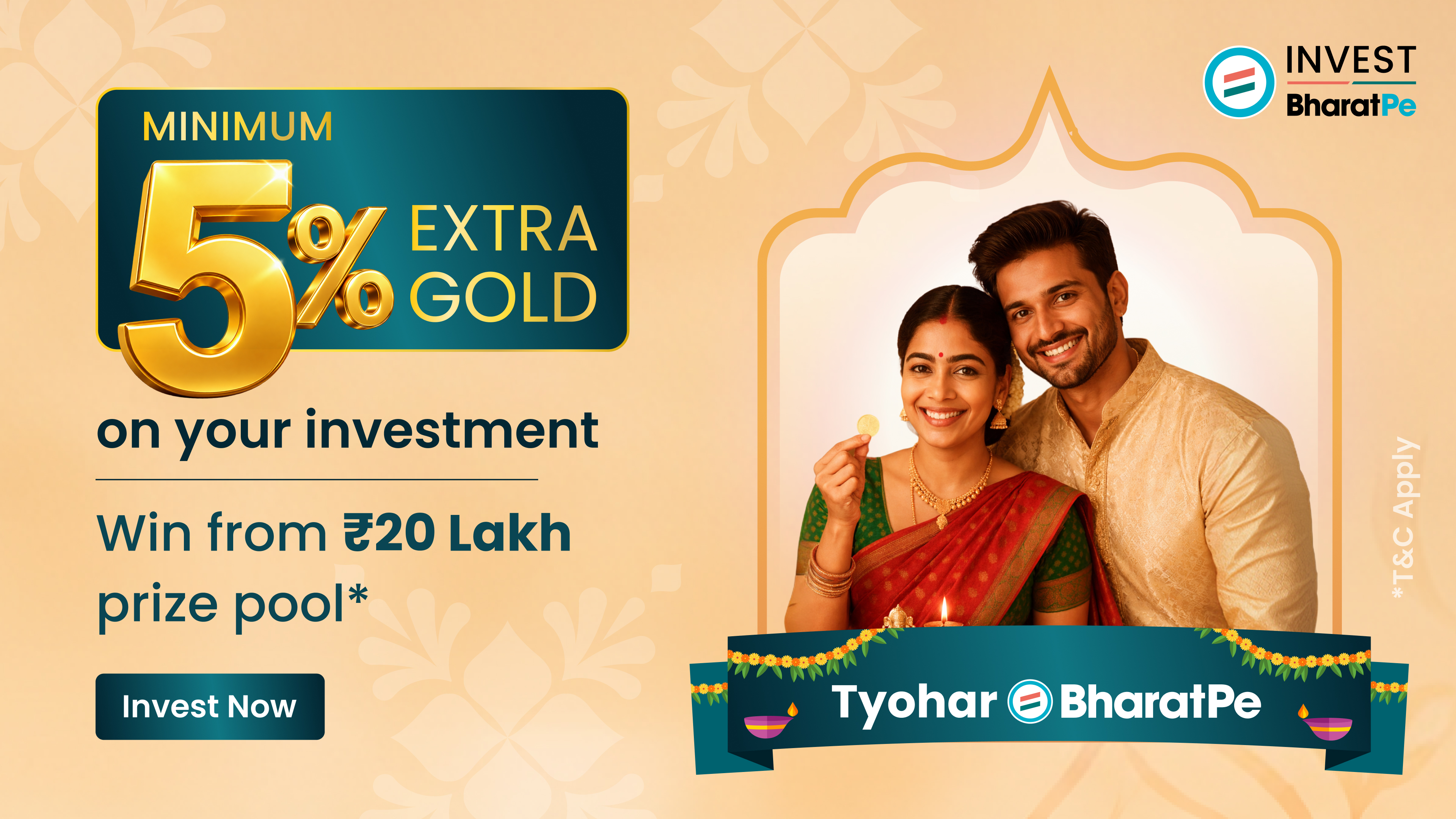 BharatPe Launches &lsquo;Tyohar BharatPe Gold Offer&rsquo; with 5 percent Extra Digital Gold and a INR 20 Lakh Prize Pool