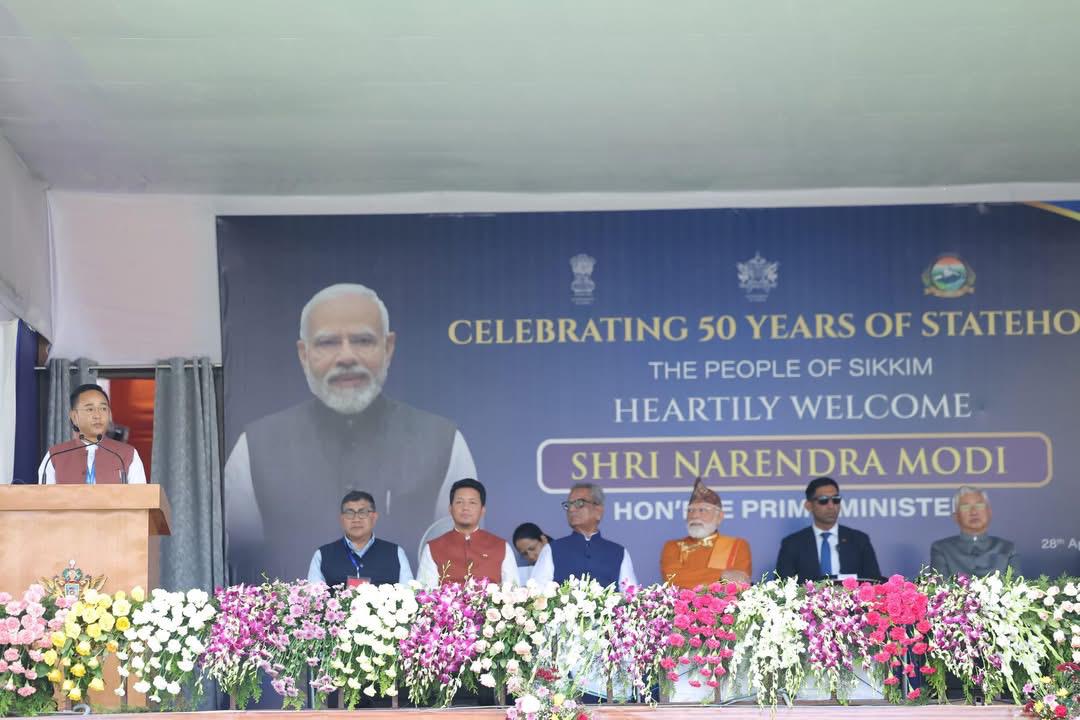 PM Narendra Modi Joins Sikkim for 50th Statehood Anniversary Closing Ceremony