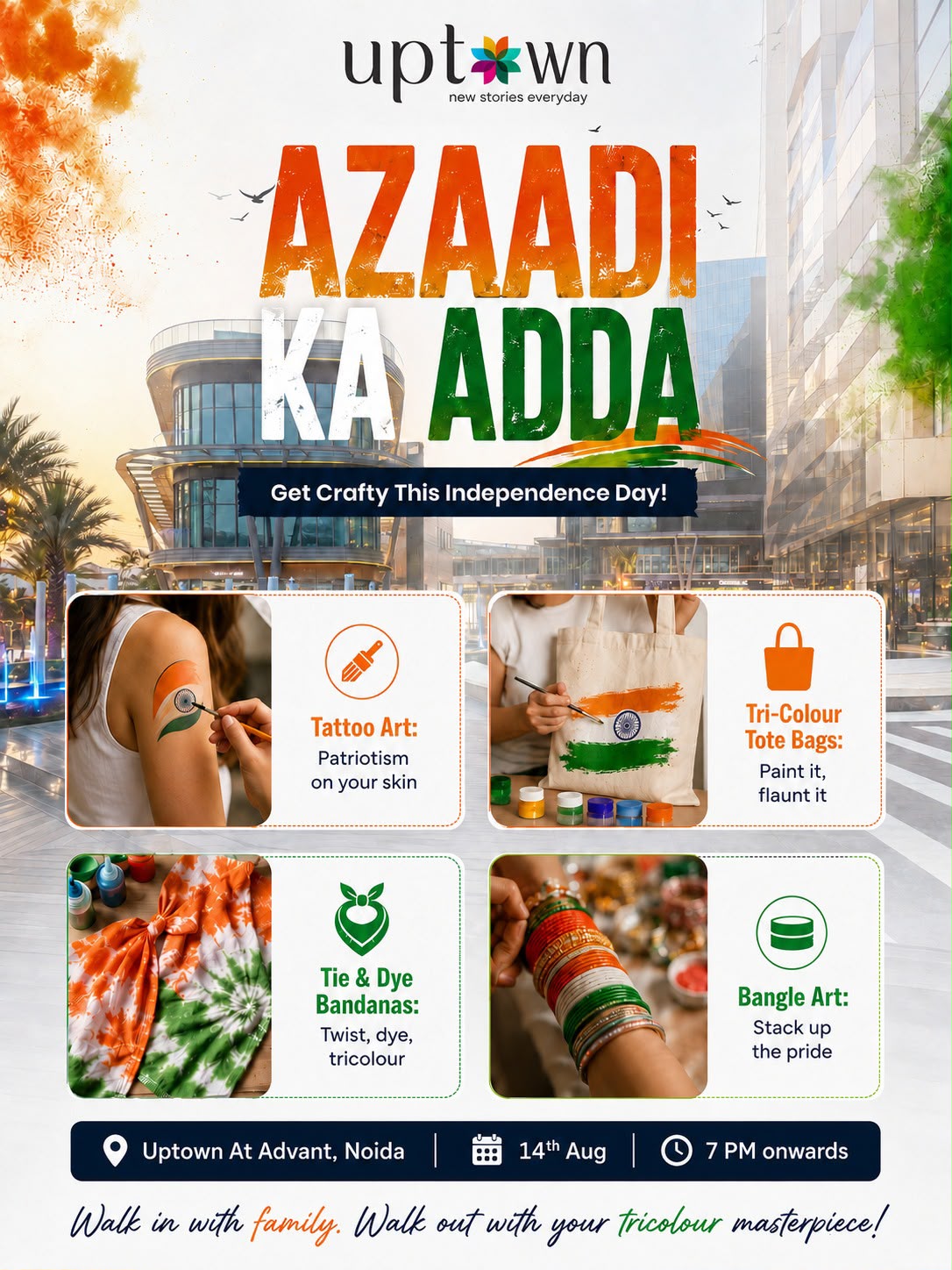 Uptown by Advant Marks Independence Day with Hands-On Tricolour Craft Workshops for Residents and Visitors
