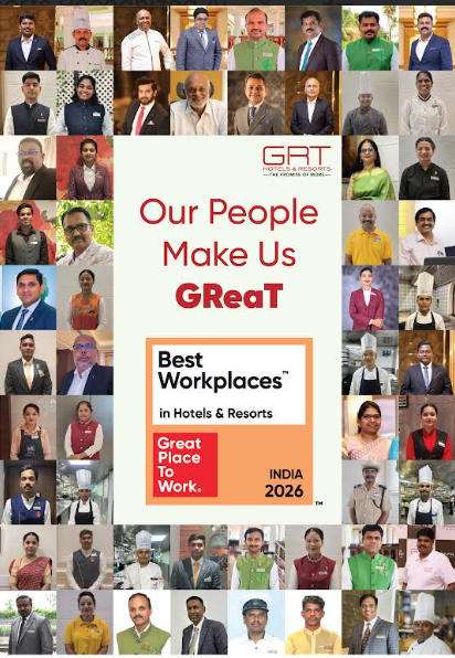 GRT Hotels & Resorts Recognized Among India's Best Workplaces&trade; in Hotels & Resorts 2026