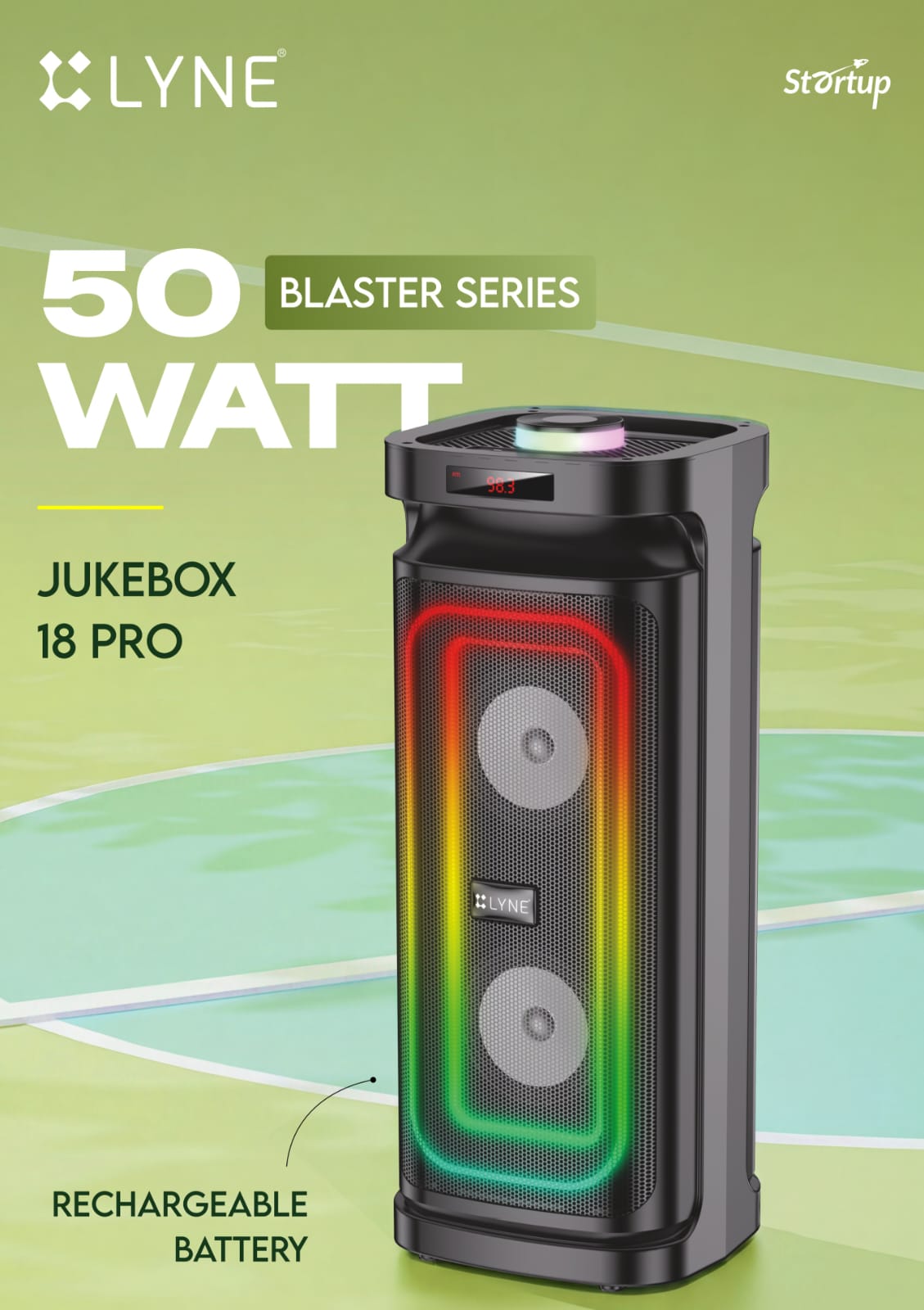 Lyne Originals Expands Audio Portfolio with Launch of Blaster Series Jukebox 18 Pro Wireless Speaker