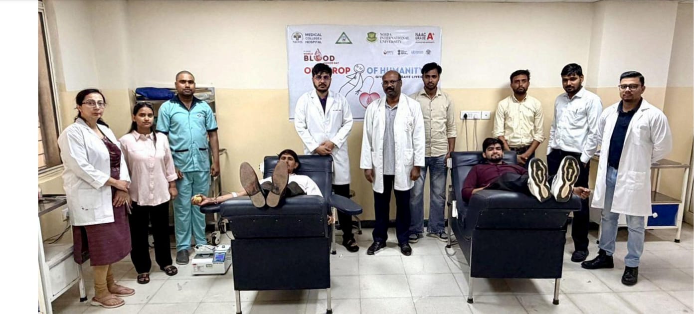 Noida International Institute of Medical Sciences Organized Blood Donation Camp on World Blood Donor Day, Promotes Voluntary Blood Donation Awareness