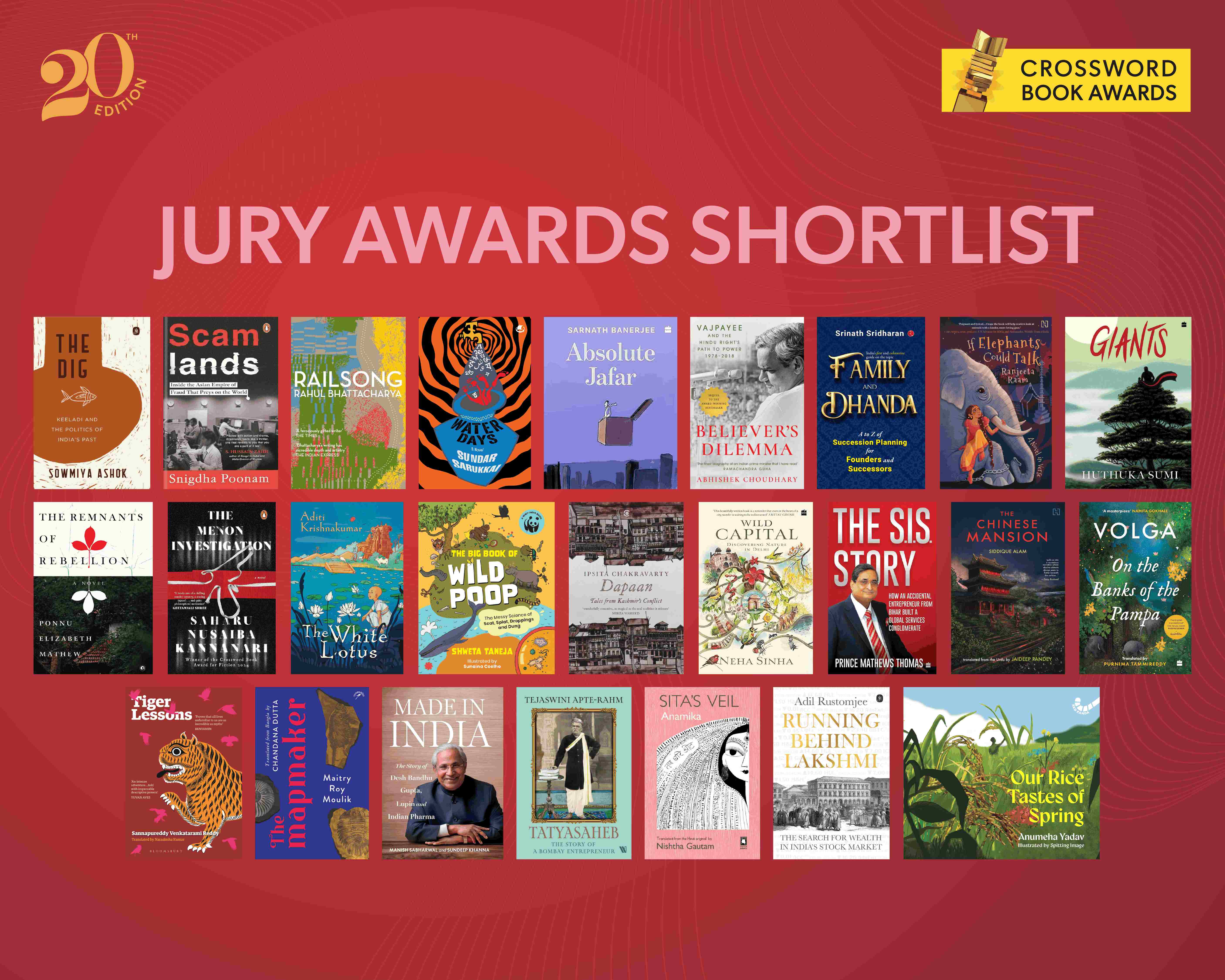 Crossword Book Awards 2026 Announces Jury Shortlist for 20th Edition
