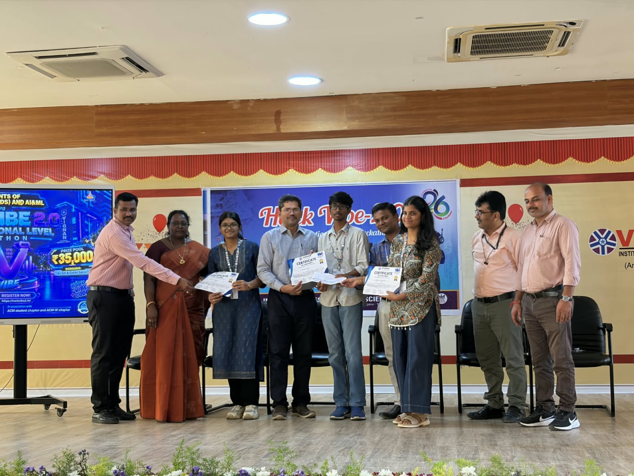 KLH Aziznagar Team Wins AI Domain at National Hackathon Hackvibes 2.0