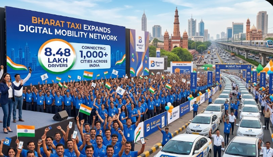 Bharat Taxi Expands Digital Mobility Network with 8.48 Lakh Drivers