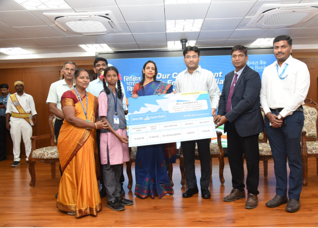 Canara Bank Presents Canara Vidya Jyothi Scholarships to Girl Students
