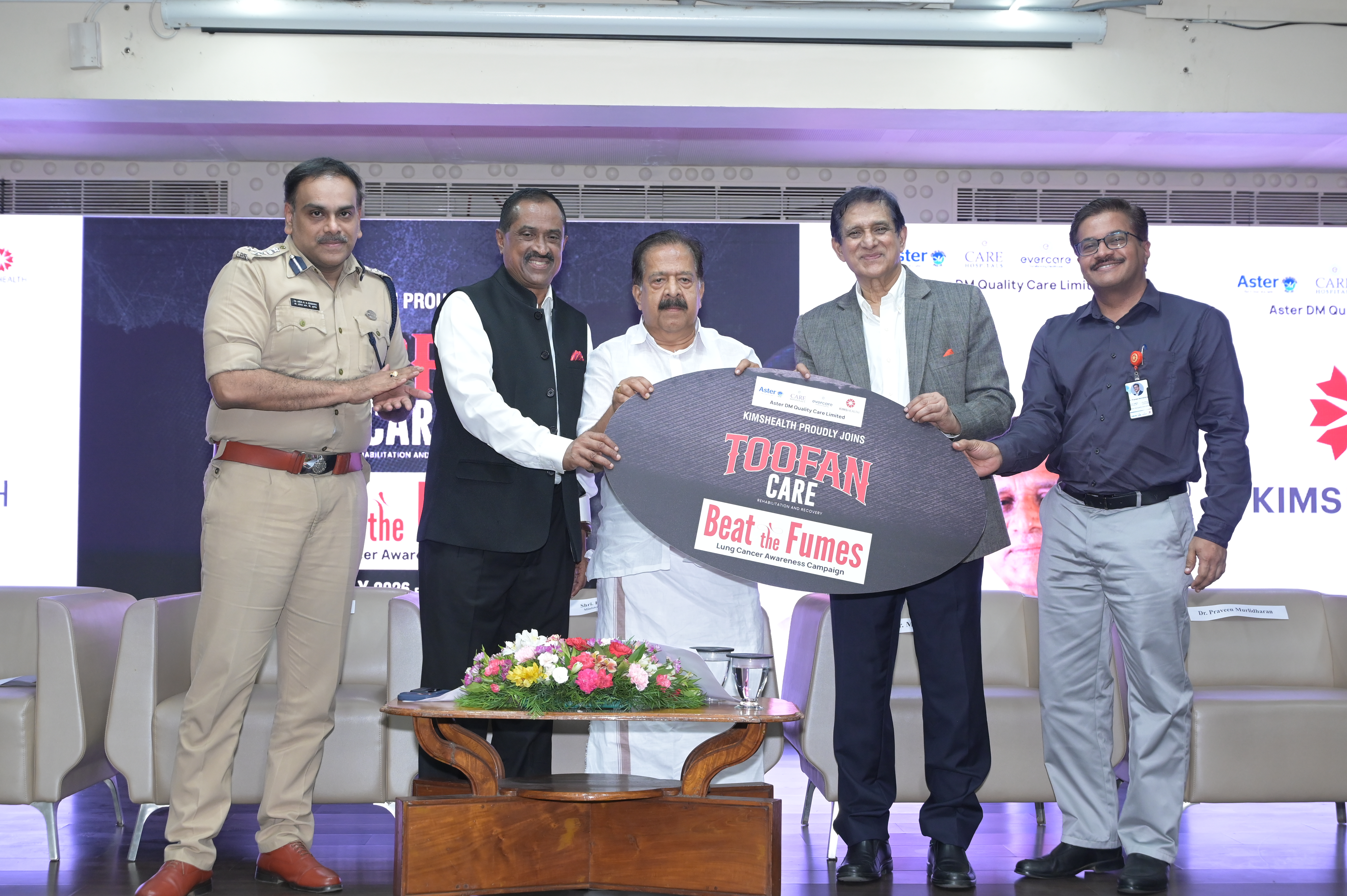 KIMSHEALTH in Association with  Toofan Care Launches  Lung  Cancer Awareness Programme