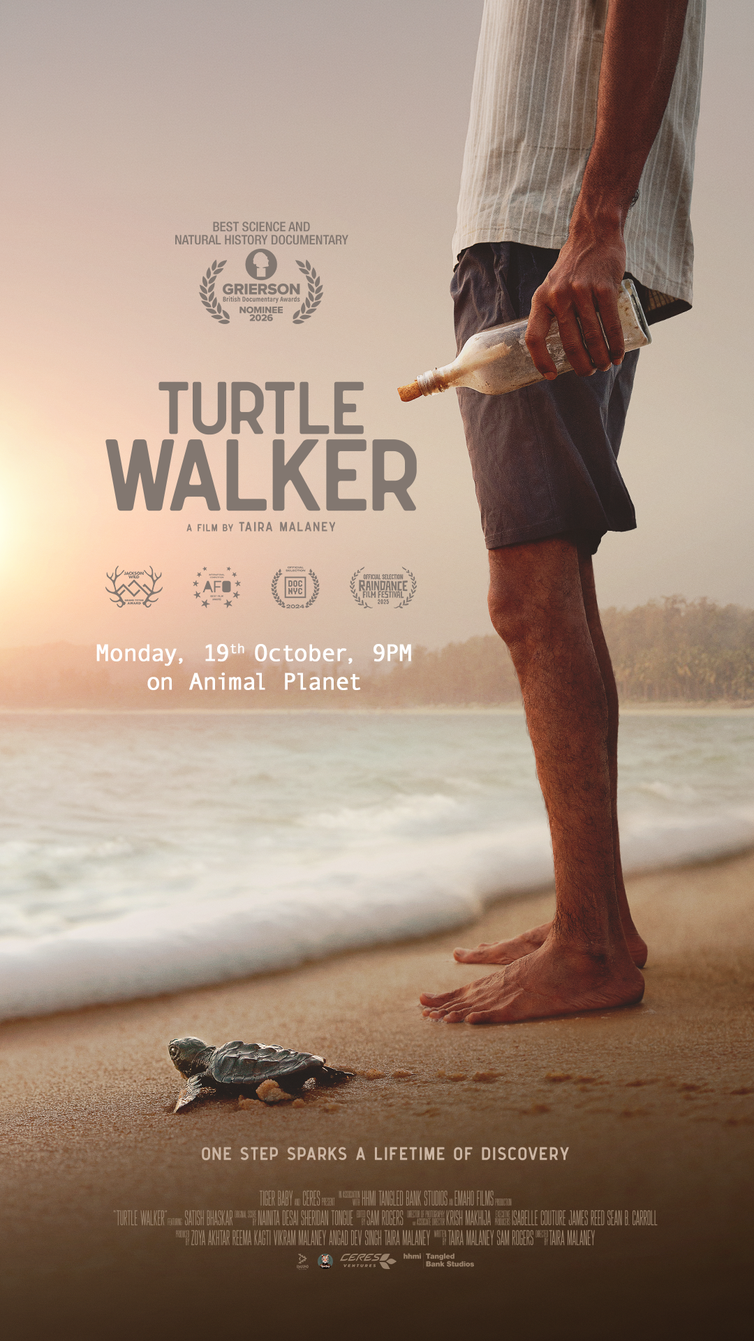 Turtle Walker by Taira Malaney, backed by Zoya Akhtar & Reema Kagti premieres on Animal Planet on 19 October
