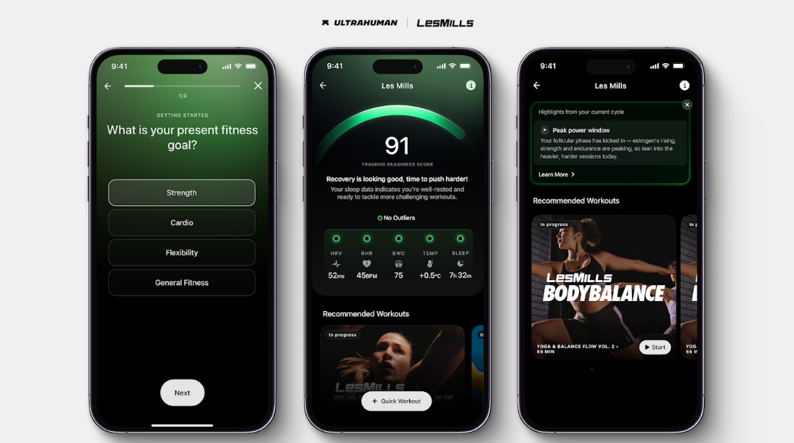 Ultrahuman and Les Mills Launch Les Mills PowerPlug: First Smart Ring Integration To Deliver Expert-Led Workouts Guided by Your Recovery and Cycle