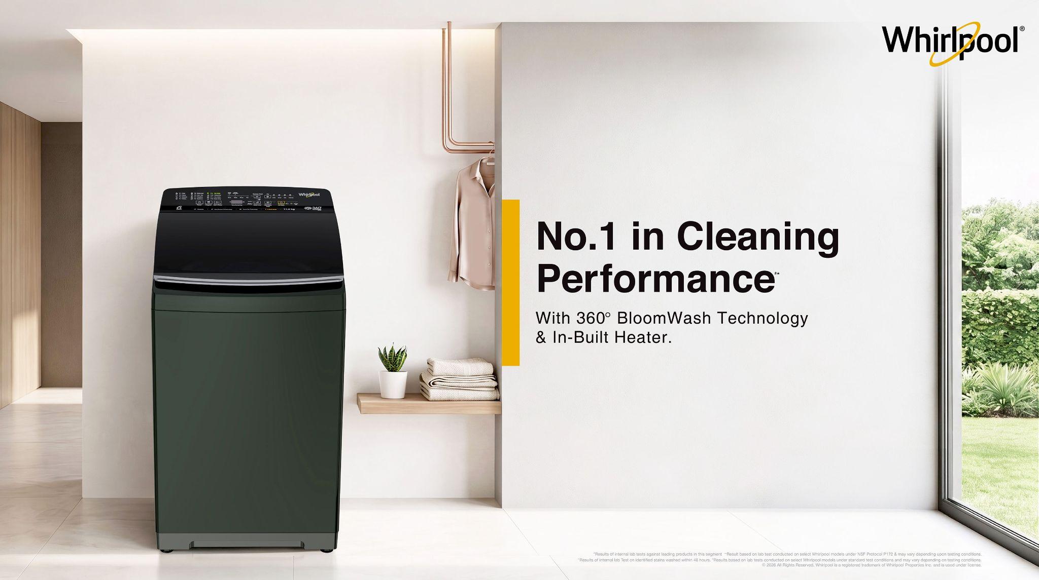 Whirlpool Unveils 360 degree Bloomwash Pro 11kg: No. 1 In Cleaning Performance Powered by 6th Sense
