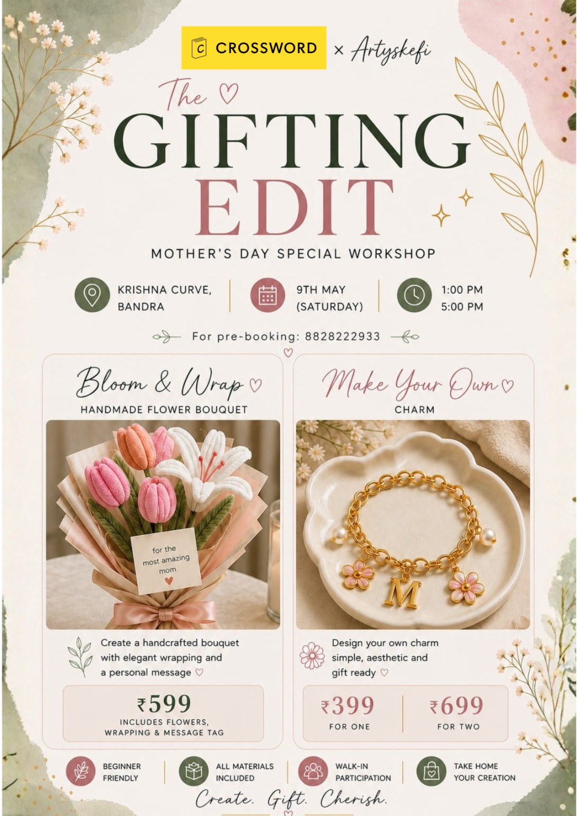Crossword Hosts Unique Mother&rsquo;s Day Experiences with Curated Gifting Workshops and Open Mic