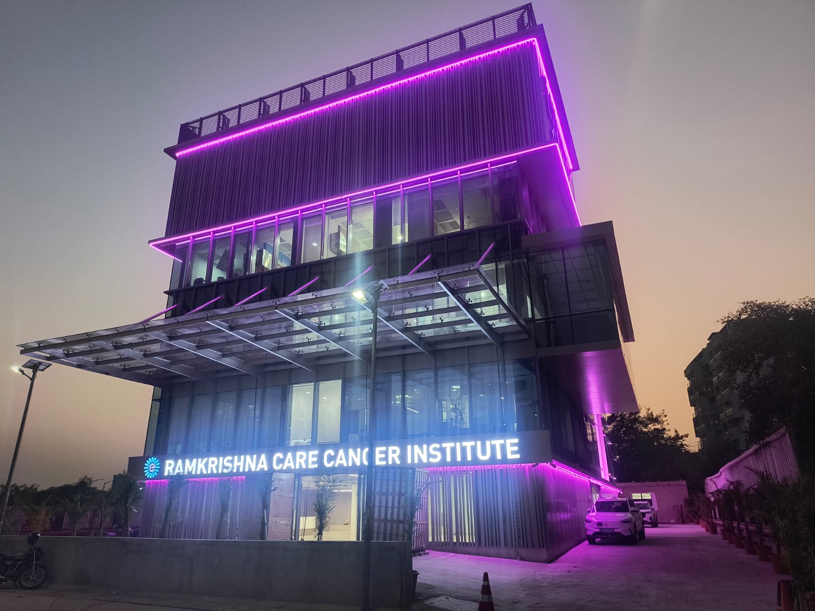 Ramkrishna CARE Cancer Institute Lights Up in Pink for Breast Cancer Awareness