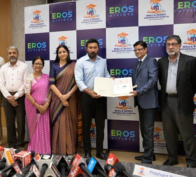 EROS AIVidya Partners with Malla Reddy Vishwavidyapeeth to Launch India&rsquo;s First AI-Integrated School of Media, Design & Technology