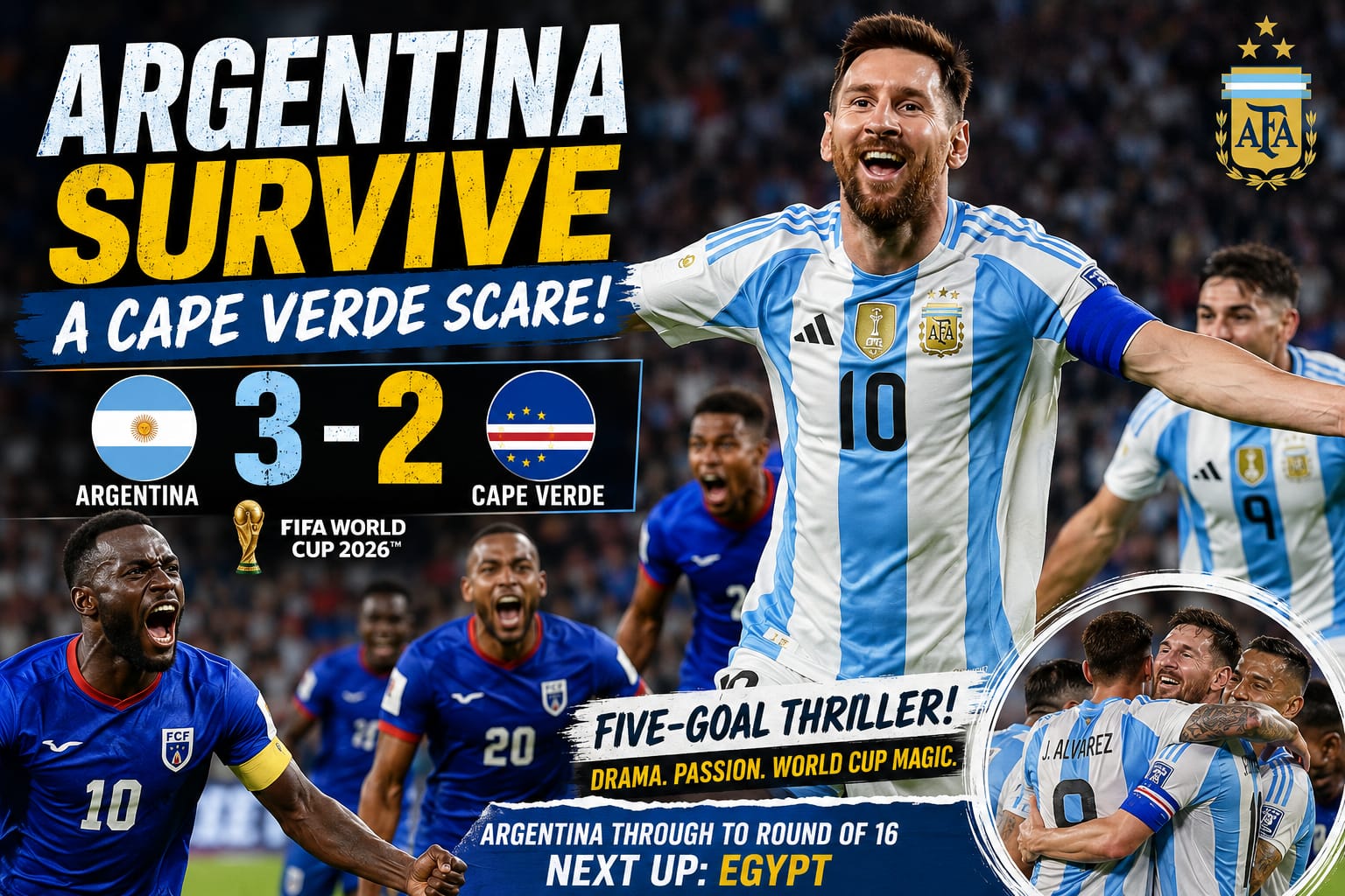 Argentina 3&ndash;2 Cape Verde (AET): Messi&rsquo;s Magic, Cape Verde&rsquo;s Courage, and a World Cup Classic in Miami : Dr. (HC) Prachetan Potadar