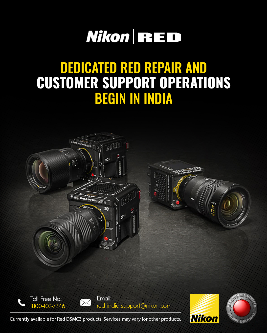Nikon India Introduces Authorized Local Service and Support for RED DSMC3 Products​