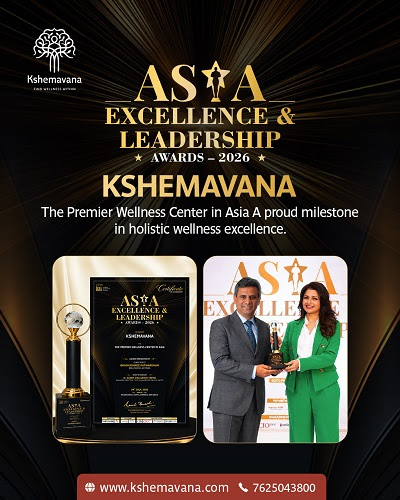 Kshemavana Naturopathy and Yoga Center Honoured with Asia Excellence & Leadership Award 2026 as The Premier Wellness Center in Asia