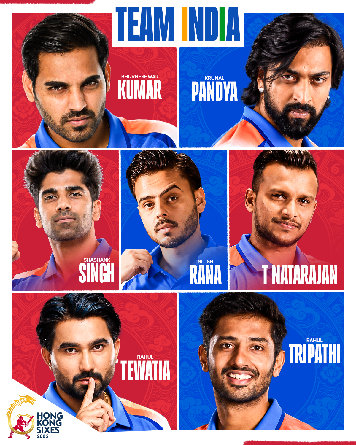 Bhuvneshwar Kumar to lead a strong Indian side full of International and IPL experience at the Hong Kong Sixes 2026