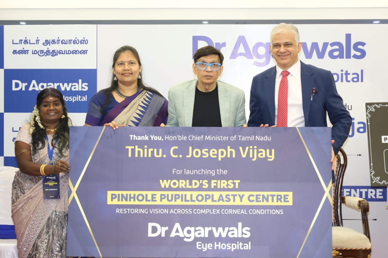 Chief Minister of Tamil Nadu, Thiru C. Joseph Vijay Inaugurates the World&rsquo;s First Pinhole Pupilloplasty Centre at Dr Agarwals Eye Hospital, TTK road, Alwarpet, Chennai