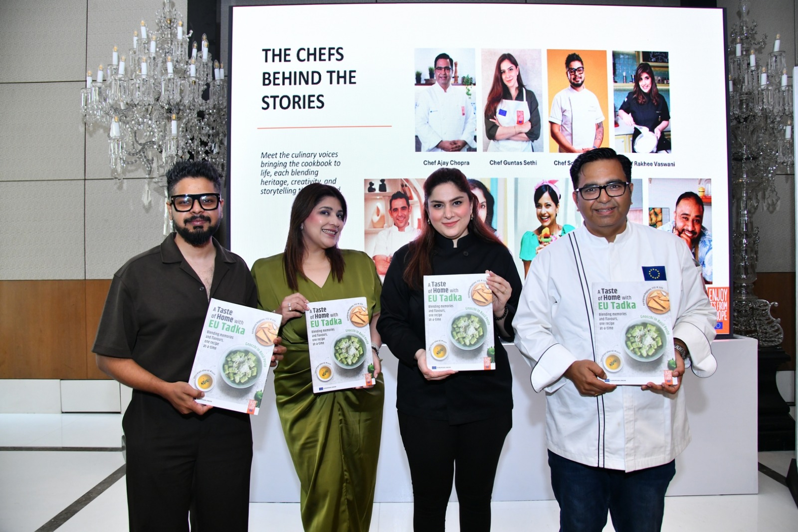 The European Union adds an EU Tadka to Indian flavours with the launch of an all-new cookbook with Chef Ajay Chopra and Chef Guntas Sethi