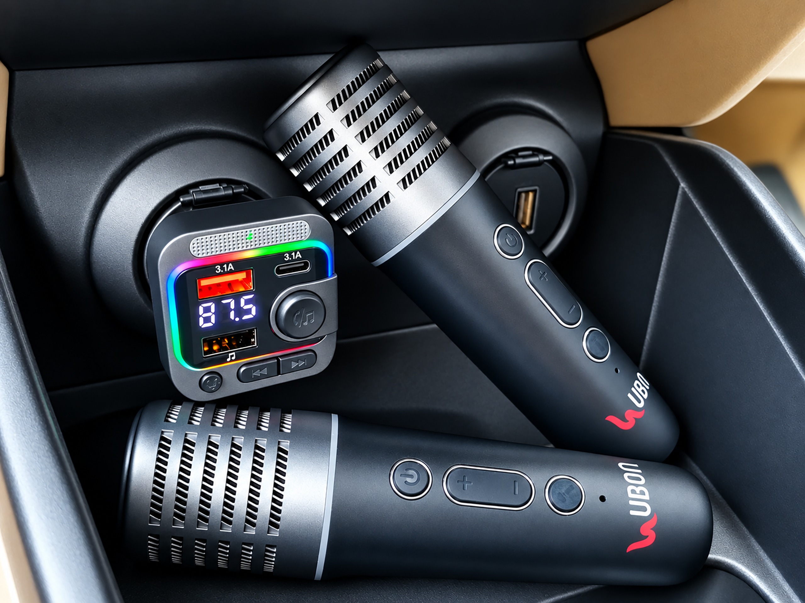 UBON Brings Karaoke to the Road with New CH-285 2-in-1 Party Drive FM Car Modulator