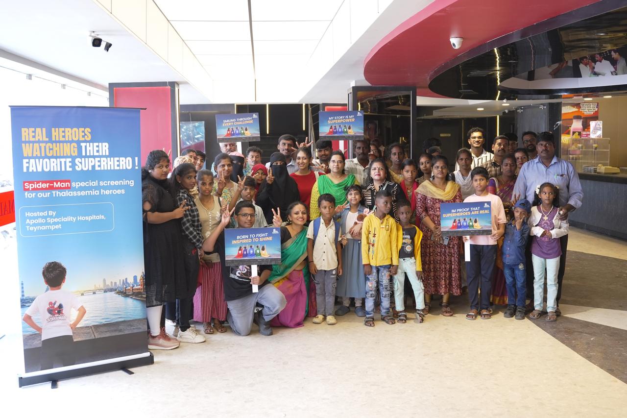 Apollo Speciality Hospitals, Teynampet hosts special screening of Spider-Man: Brand New Day for young Thalassemia Warriors 3 Apollo Speciality Hospitals, Teynampet hosts special screening of Spider-Man: Brand New Day for young Thalassemia Warriors